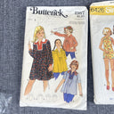 Vintage Girls Sewing Patterns 1970's  #4987 #6426 #7242 Size 8