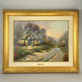 Thomas Kinkade Teapot Cottage 24"x18" GALLERY PROOF SIGNED 367/740 Framed VIDEO
