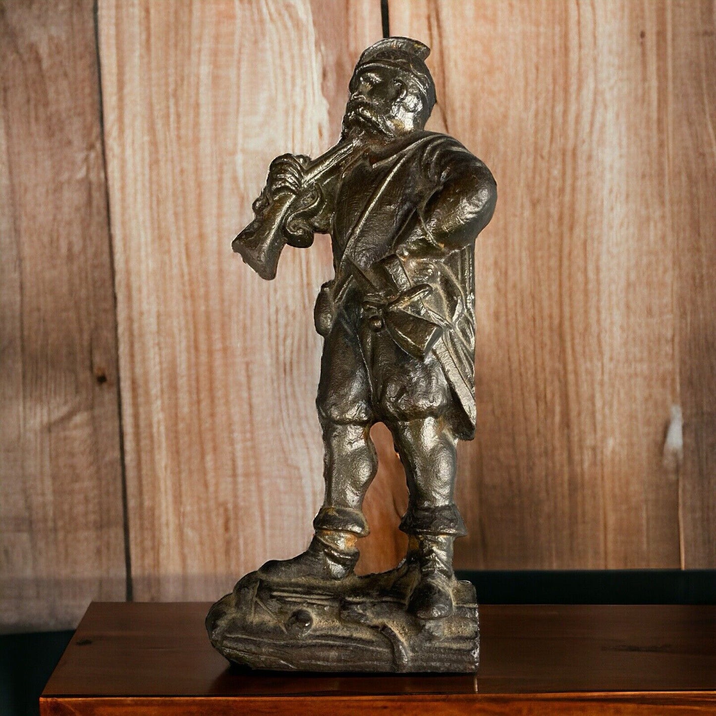 Vintage Cast Iron Musketeer Wall Hanging Decor, Rennaissance era style,  10"
