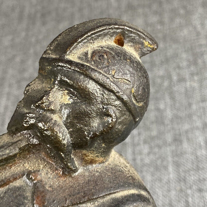 Vintage Cast Iron Musketeer Wall Hanging Decor, Rennaissance era style,  10"