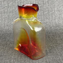 Vintage BLENKO glass Water Bottle Amberina With Original Tag