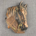 Vintage Chalkware Horse Head Bust Wall Hanging Plaque 3D 1964 Miller Studio