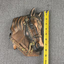 Vintage Chalkware Horse Head Bust Wall Hanging Plaque 3D 1964 Miller Studio