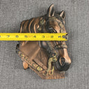 Vintage Chalkware Horse Head Bust Wall Hanging Plaque 3D 1964 Miller Studio