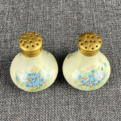 Antique SIGNED Bavaria Salt and Pepper Shaker Hand Painted