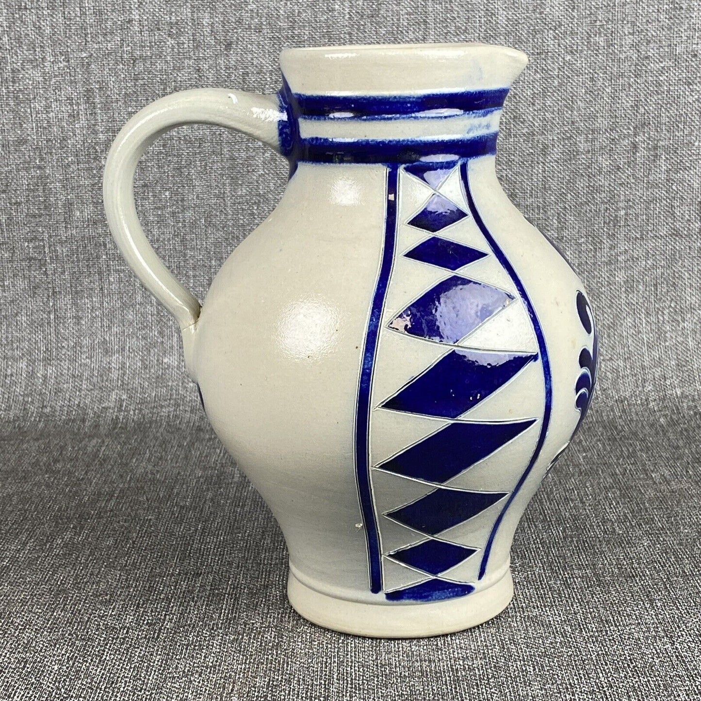 Vintage Goebel Salt Glaze Pitcher 8.5" tall (READ)