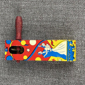 Vintage LTL USA Tin Noisemaker Dancing and Clown Colorful