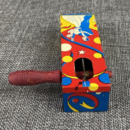 Vintage LTL USA Tin Noisemaker Dancing and Clown Colorful