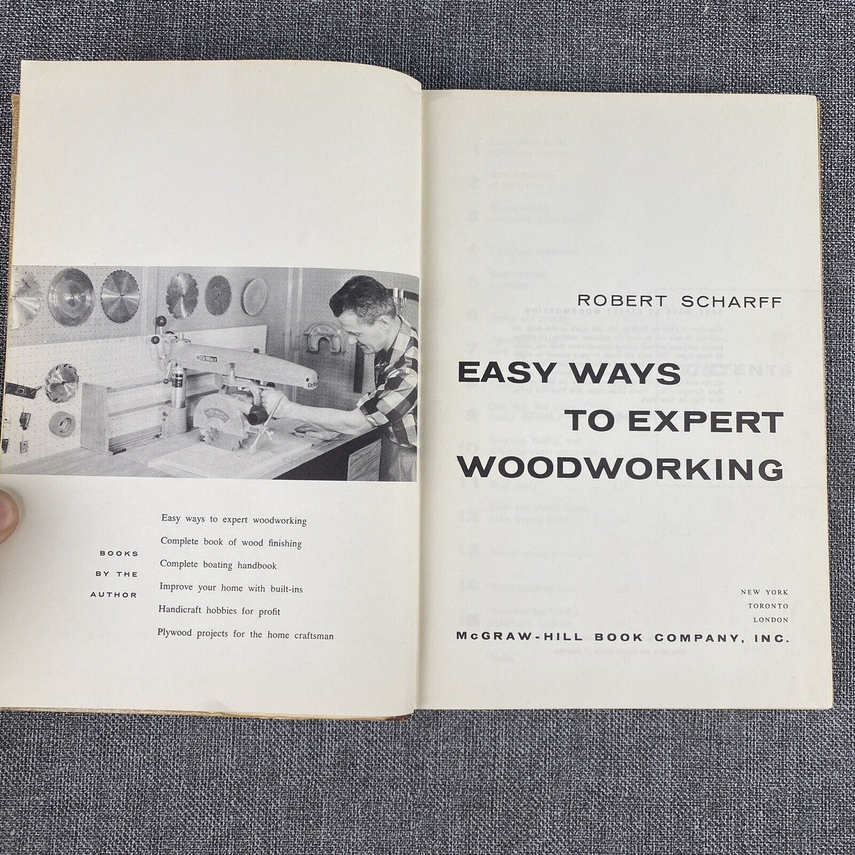 Easy Ways to Expert Woodworking by Robert Scharff 1956 Sixth Printing McGraw-Hil