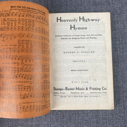 1956 Heavenly Highway Hymns, Stamps-Baxter Music & Printing Co.