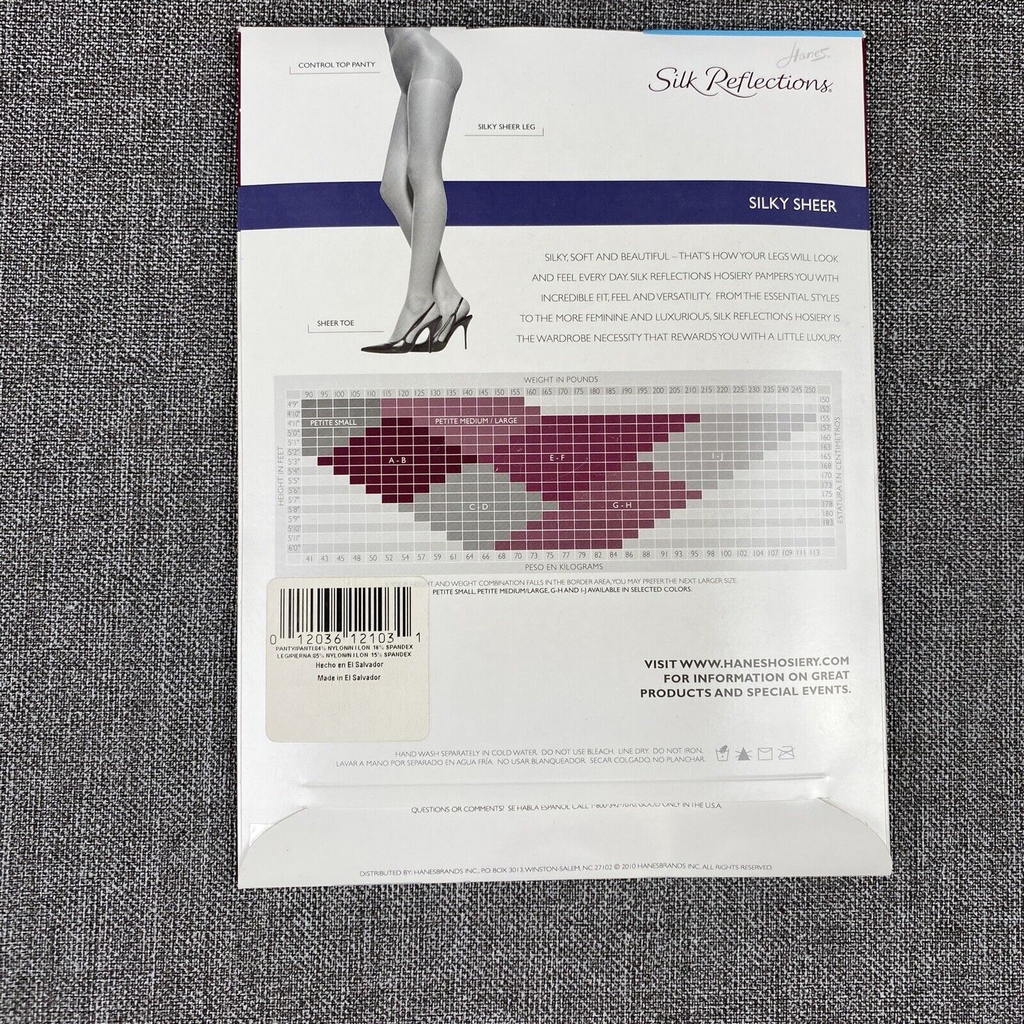 Hanes Silk Reflections Silky Sheer Style 717 Barely There  Size: CD