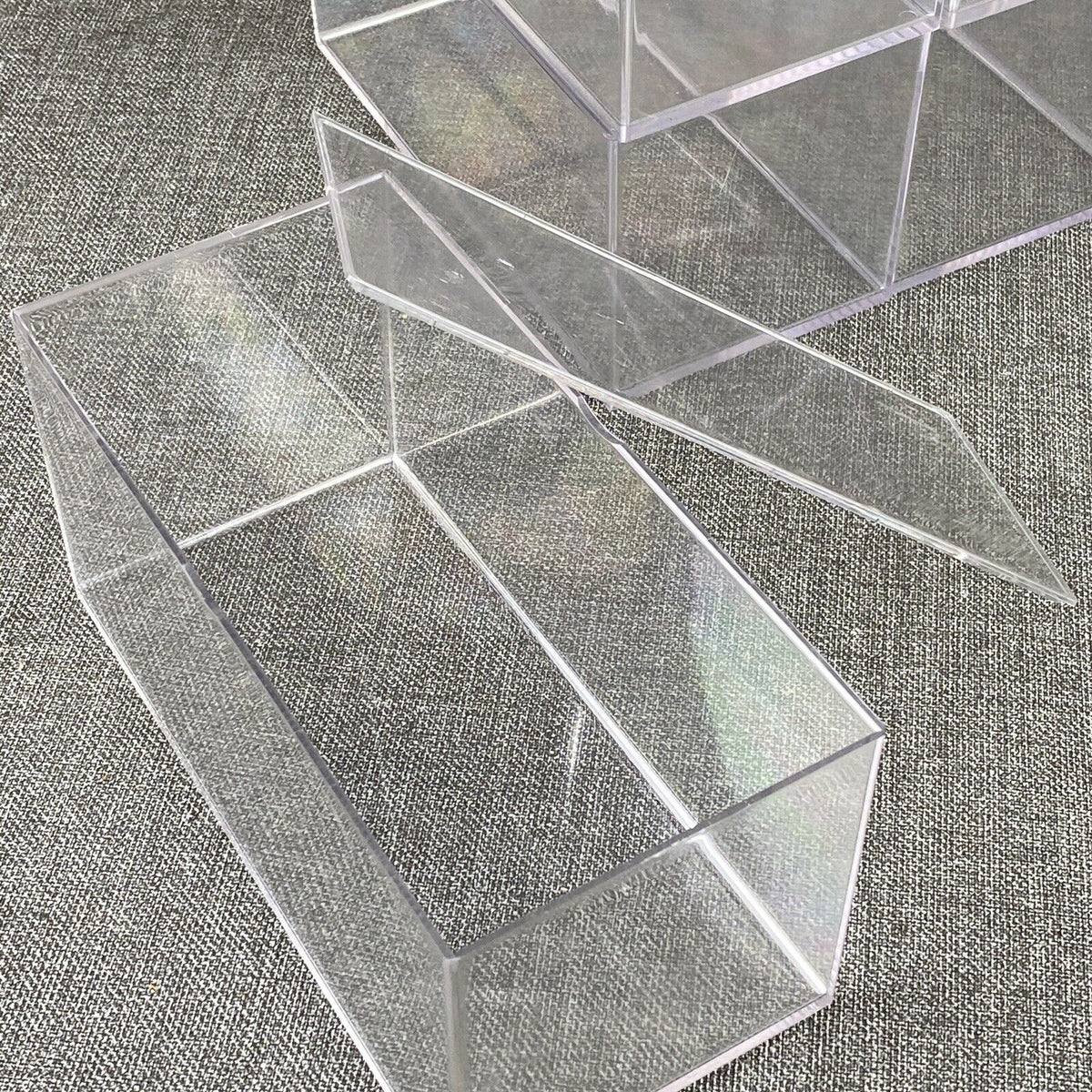 Acrylic Display Cases lot of 9 Size: 8"x4"x4" made in USA