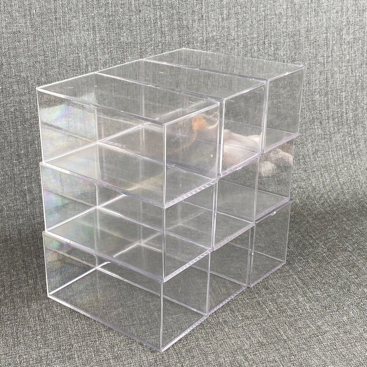 Acrylic Display Cases lot of 9 Size: 8"x4"x4" made in USA