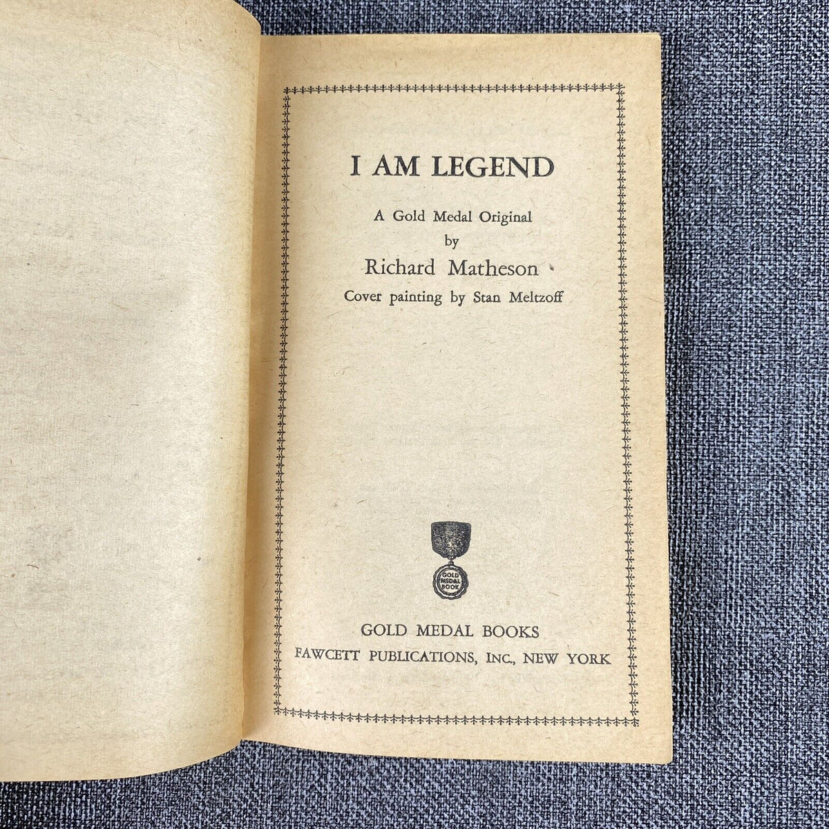 Richard Matheson I Am Legend Gold Medal #643 1st Printing 1957