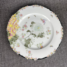 Lot of 5 Vintage Hand Painted Floral Plates 8.5"