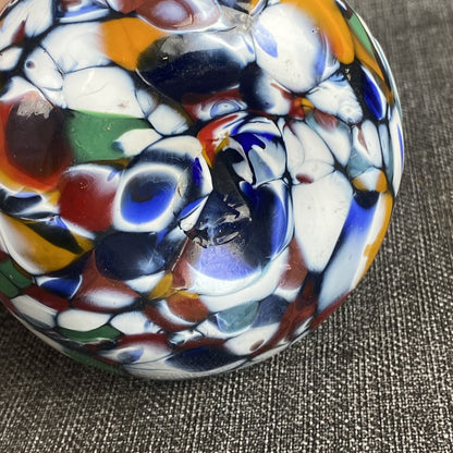 Murano Italy Hand Blown Multicolor Art Glass Vase 6.5"