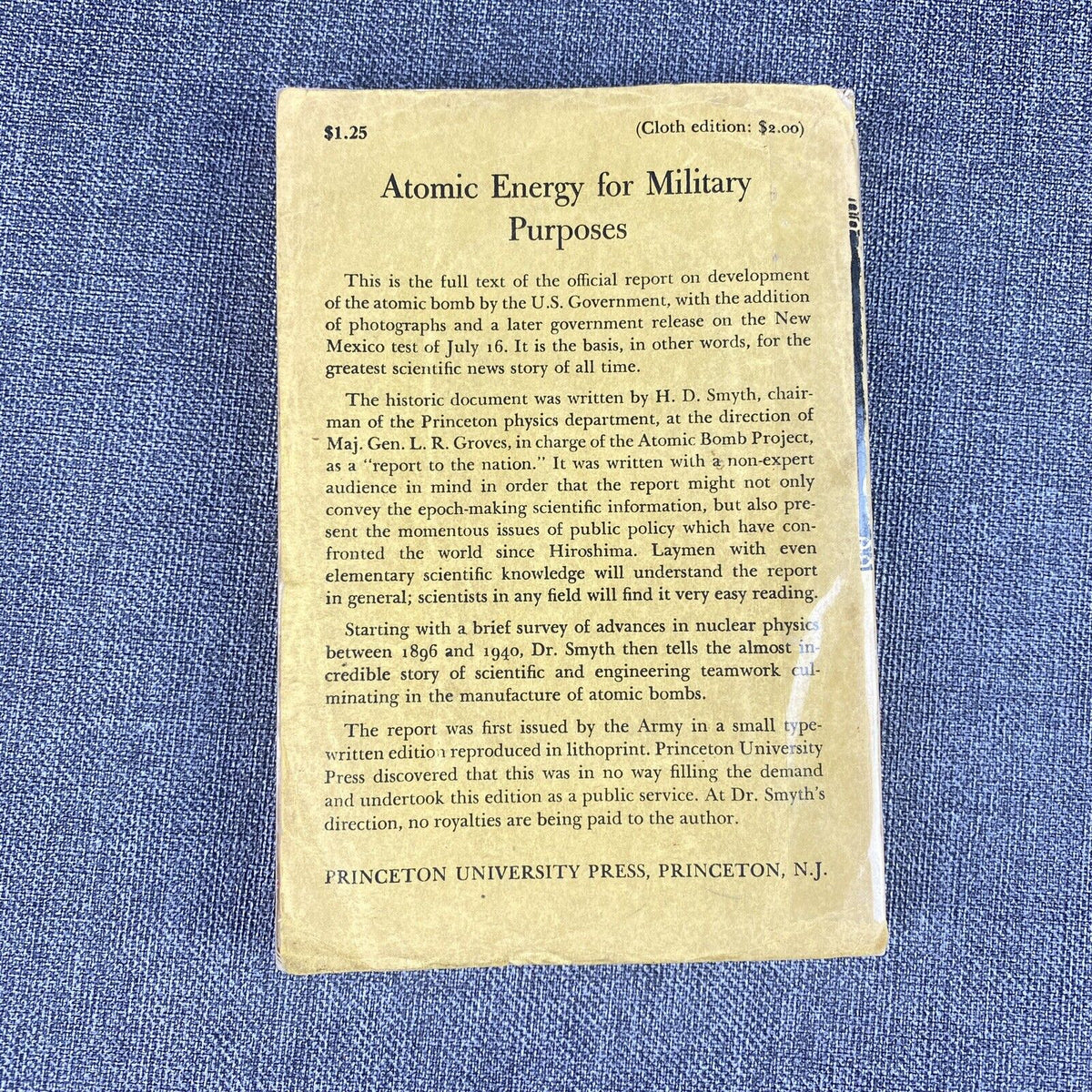 Atomic Energy For Military Purposes by Henry DeWolf Smyth 1945