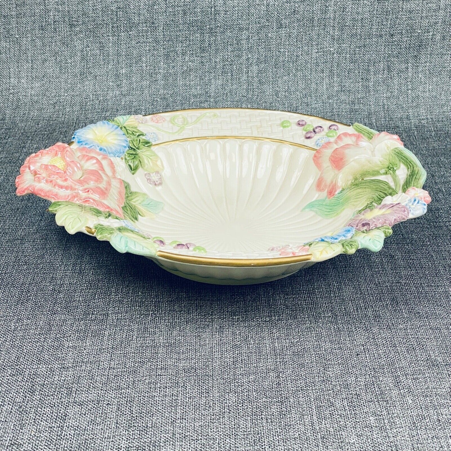 Fitz & Floyd Les Fleurs Large Serving Bowl