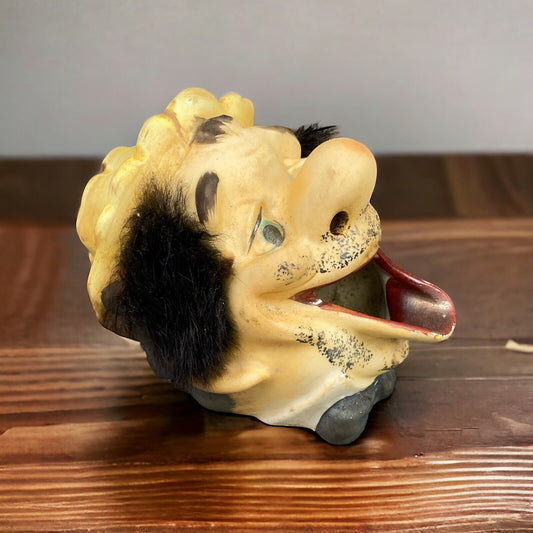 Vintage Clown Face Cigarette Cigar Ashtray Head Figurine Japan Kitsch