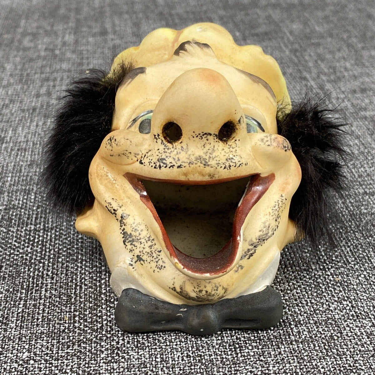 Vintage Clown Face Cigarette Cigar Ashtray Head Figurine Japan Kitsch