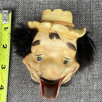 Vintage Clown Face Cigarette Cigar Ashtray Head Figurine Japan Kitsch