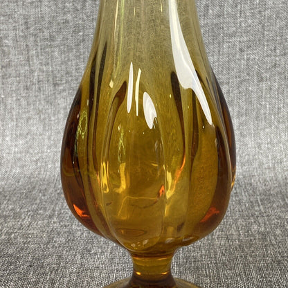 Amber Color Viking Glass Wide Bottom Swung Vase 18 inches