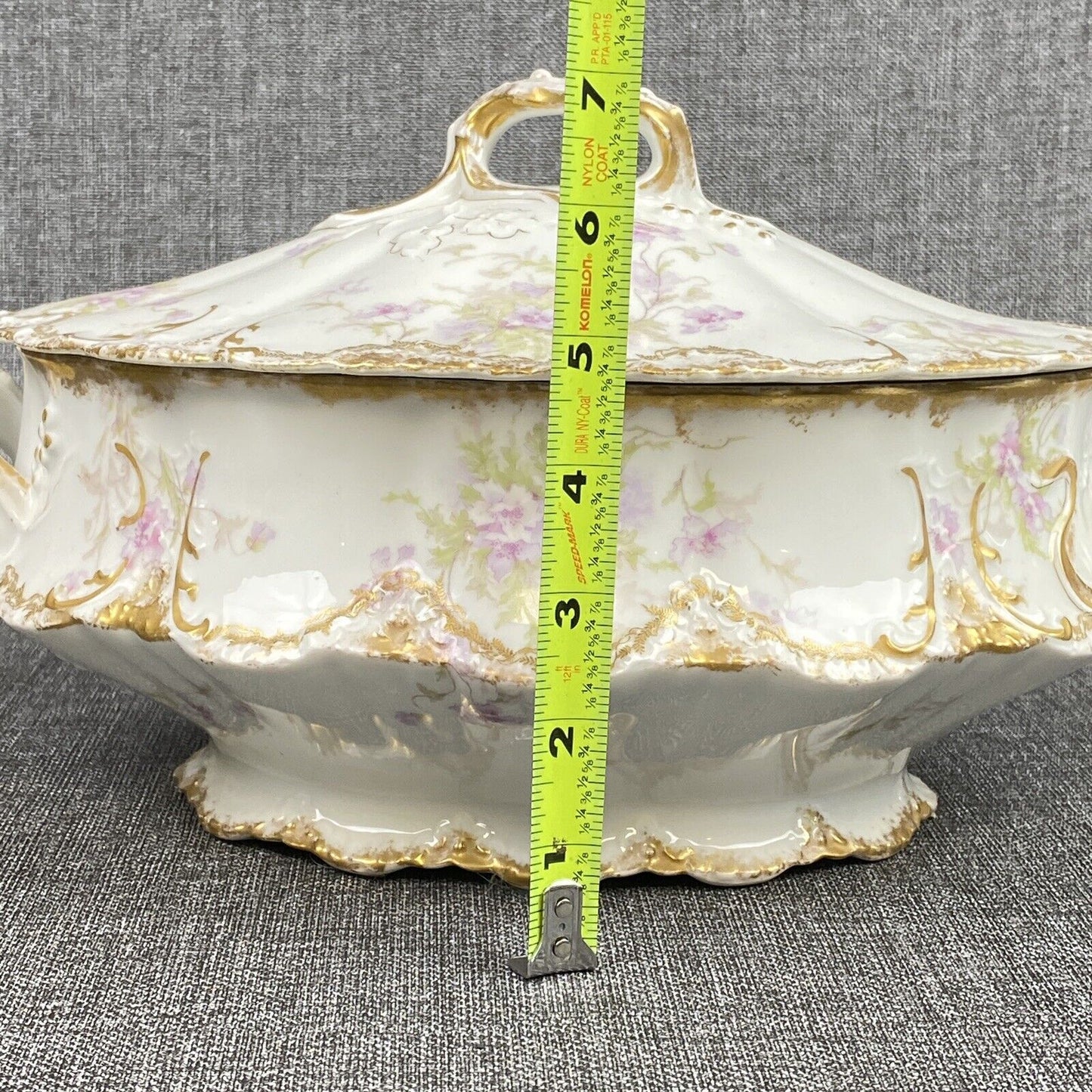 Antique Theo Haviland Limoges France Lidded Soup Tureen Gold Gilding