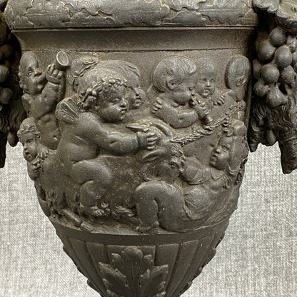 Mythological God Pan Urn with Cherubs and God Table Lamp -Mythology