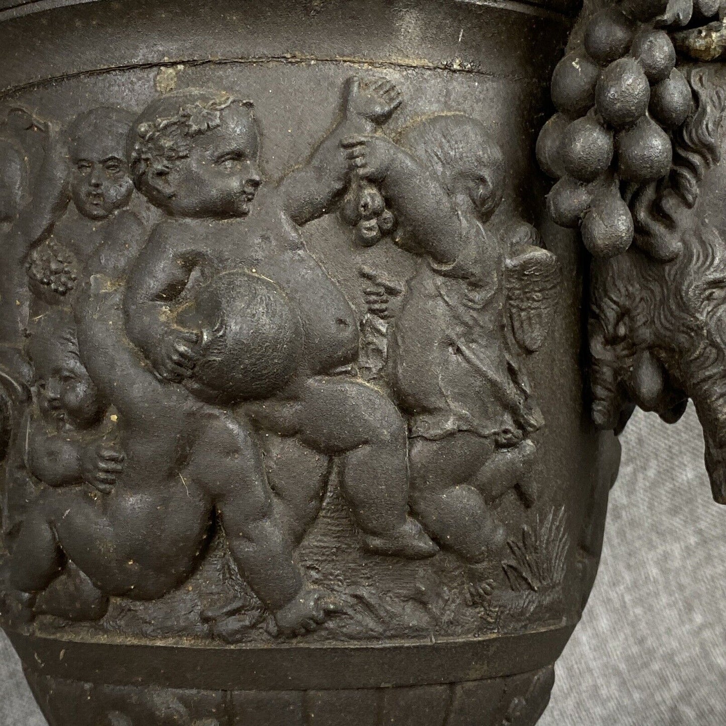 Mythological God Pan Urn with Cherubs and God Table Lamp -Mythology