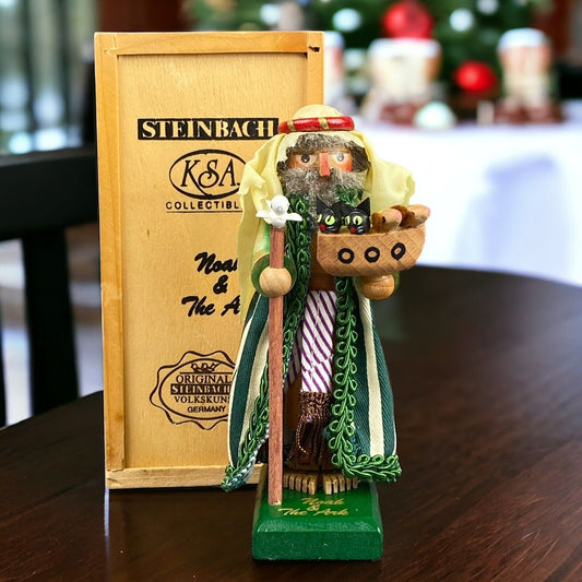 Steinbach Mini Nutcracker NOAH AND THE ARK  5.5" LIMITED EDITION Wood Box VIDEO