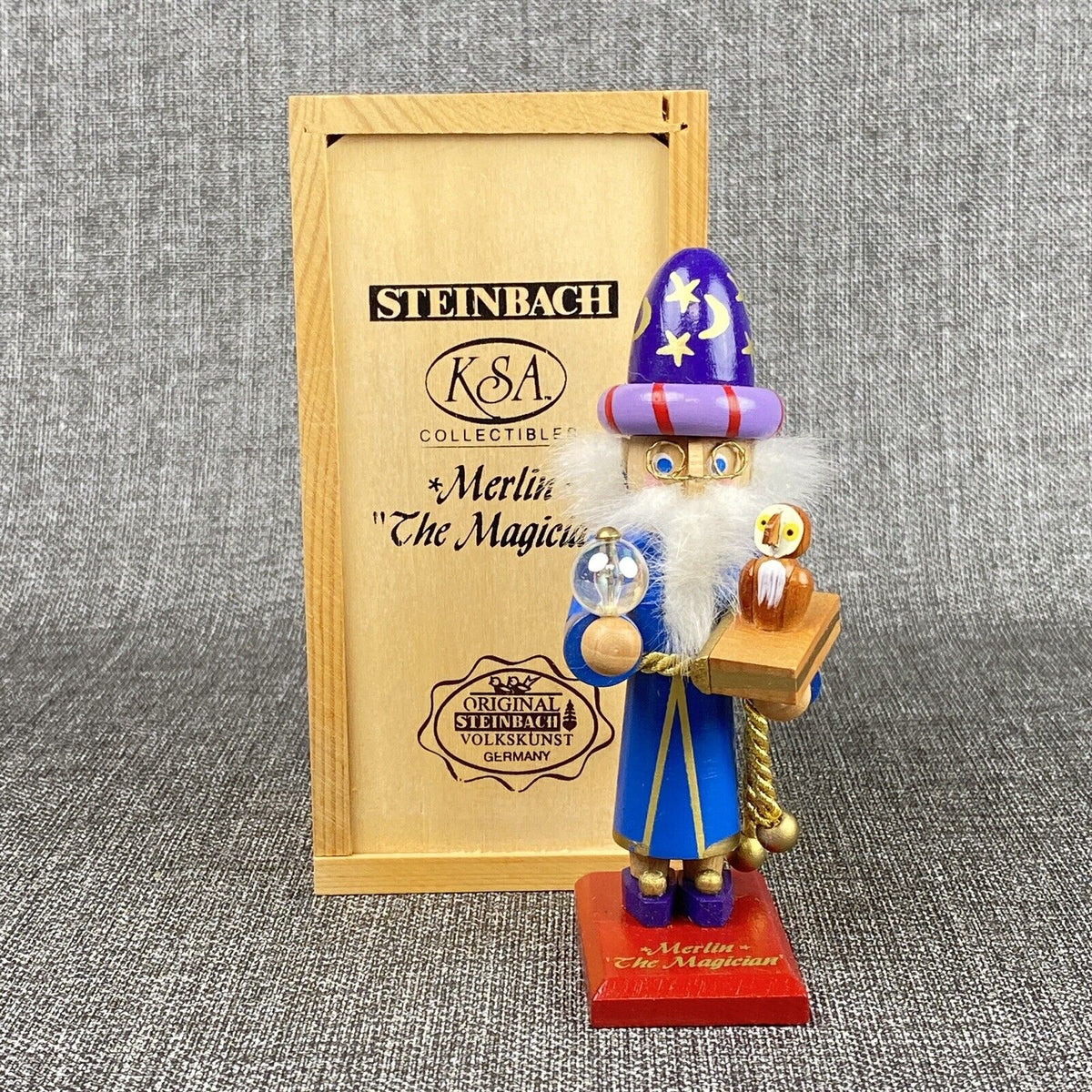 Steinbach  'Merlin the Magician' Nutcracker Wooden Box VIDEO