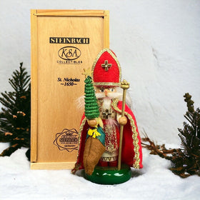 Steinbach Christmas  1650 St Nicholas Nutcracker LE Wood Box Germany Mini VIDEO