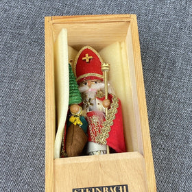 Steinbach Christmas  1650 St Nicholas Nutcracker LE Wood Box Germany Mini VIDEO