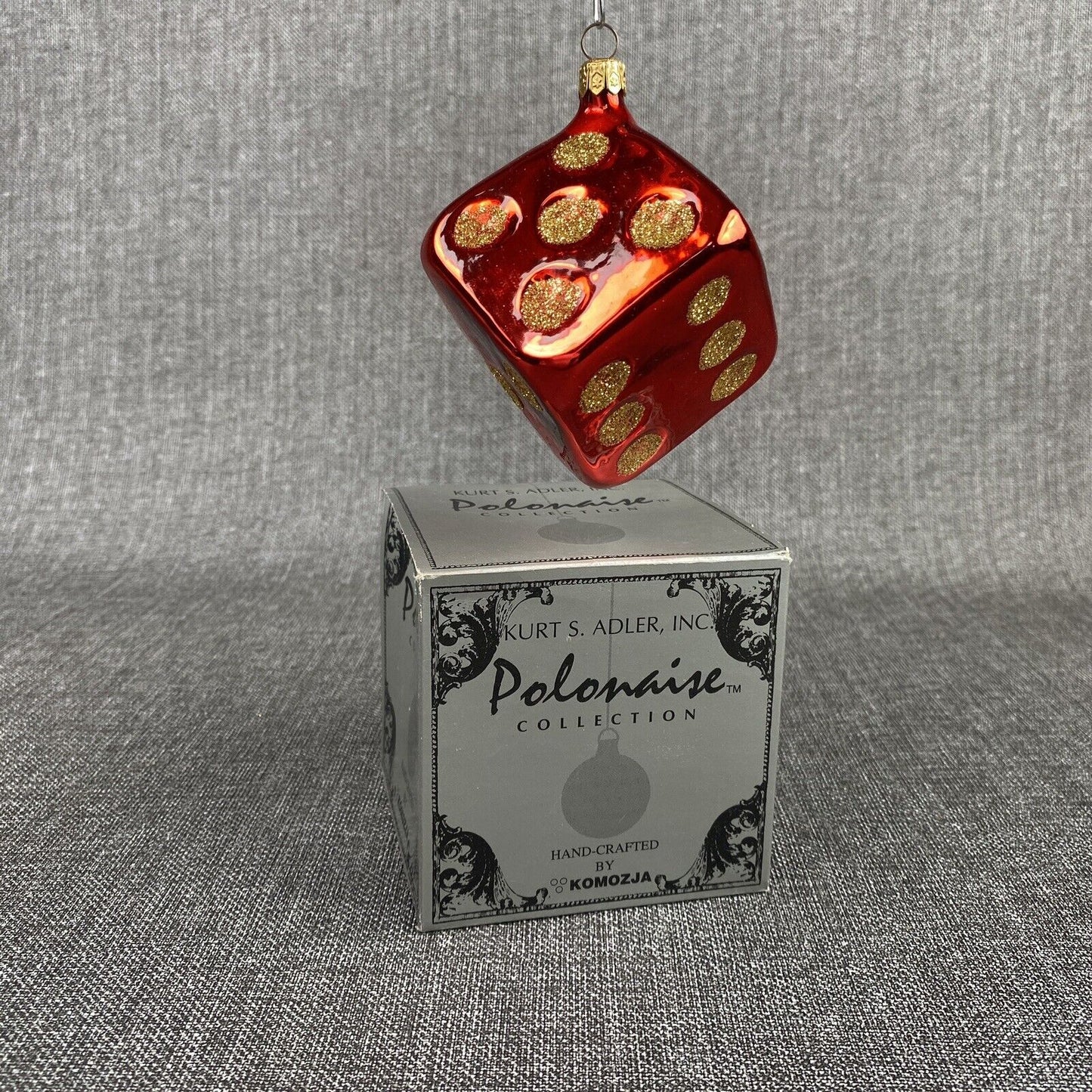 Kurt Adler Dice Christmas Ornament Komozia 2.5" Great Color VIDEO