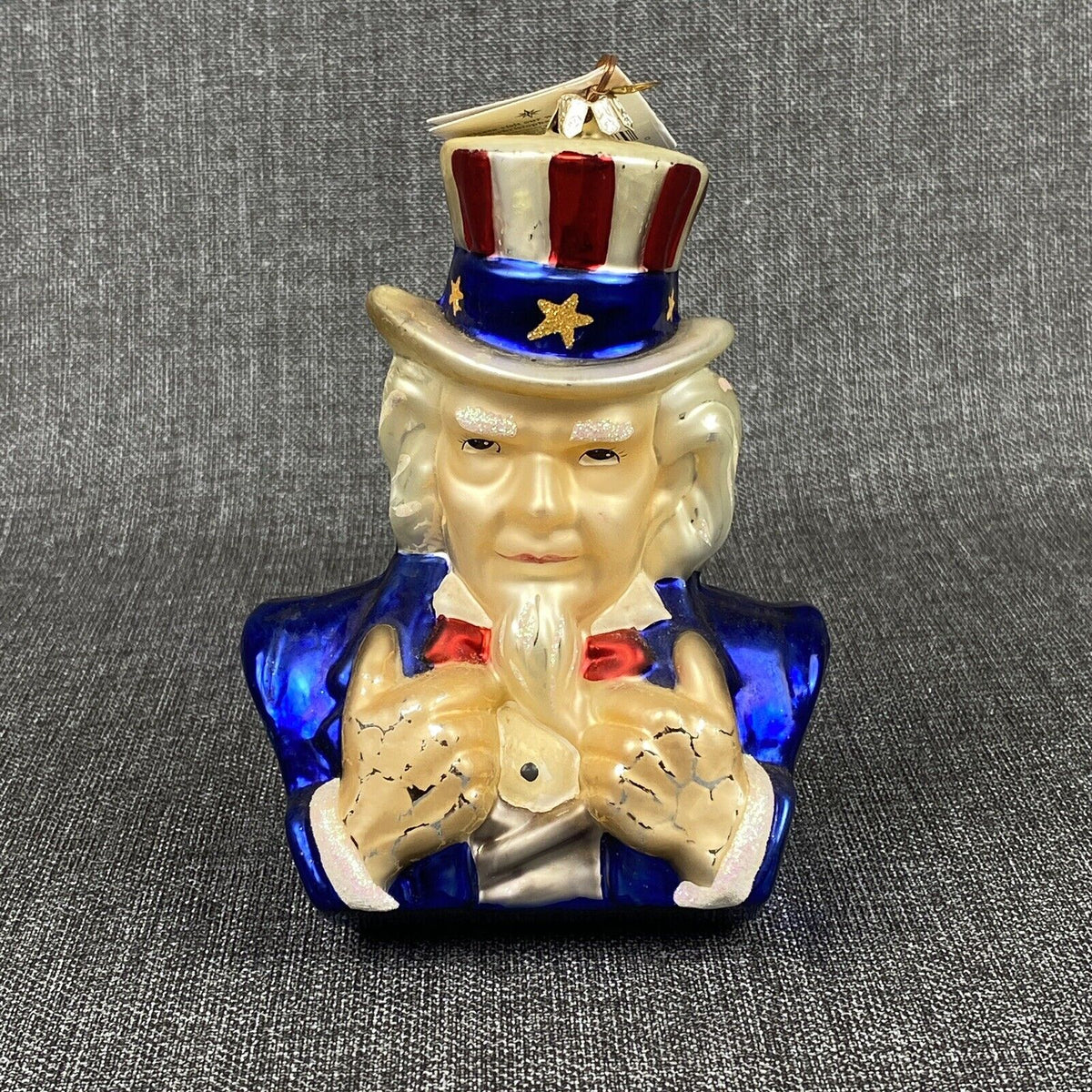 Christopher Radko  Uncle Sam I Want You Too America Patriotic Ornament VIDEO