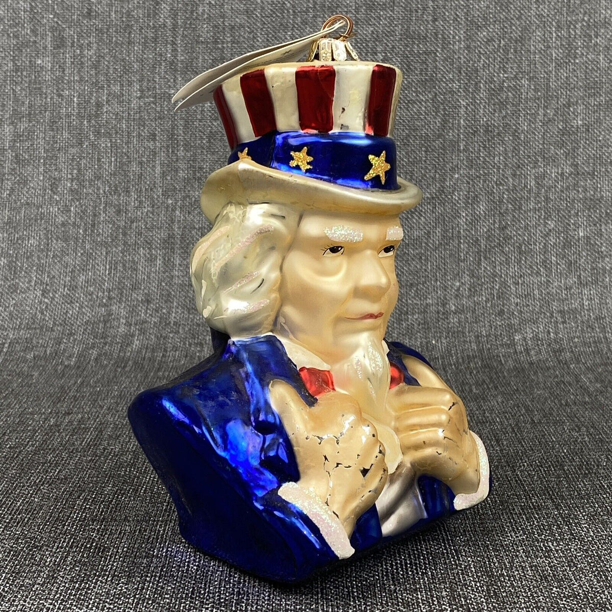 Christopher Radko  Uncle Sam I Want You Too America Patriotic Ornament VIDEO