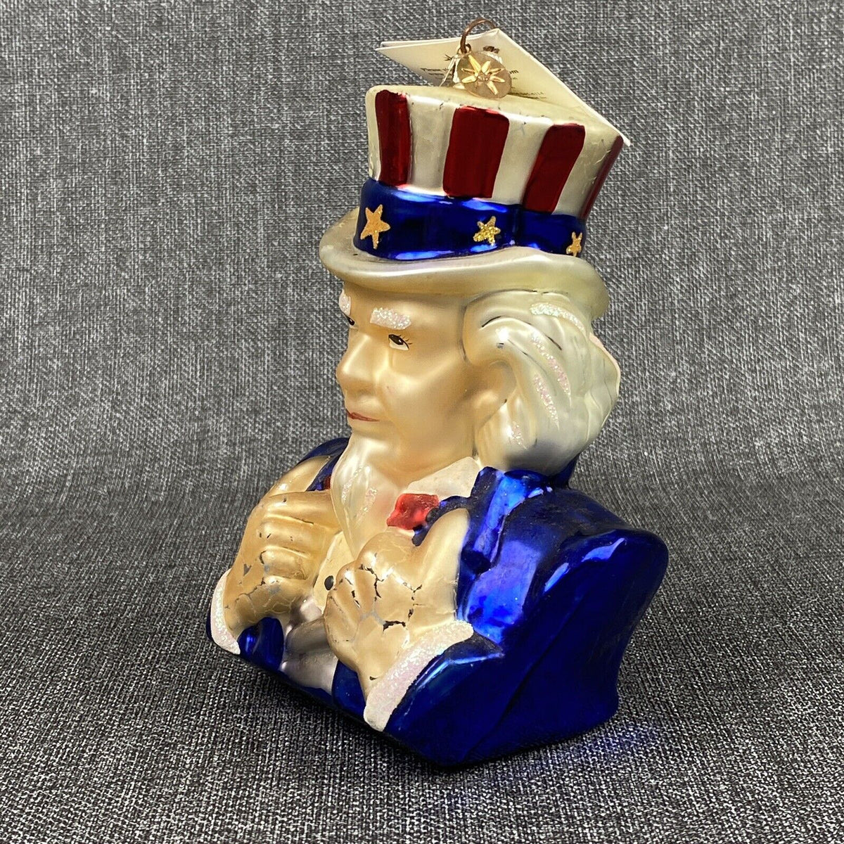 Christopher Radko  Uncle Sam I Want You Too America Patriotic Ornament VIDEO