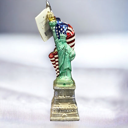 Christopher Radko Statue of Liberty Patriotic Ornament VIDEO