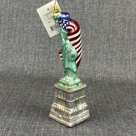 Christopher Radko Statue of Liberty Patriotic Ornament VIDEO