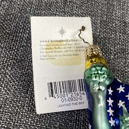 Christopher Radko Statue of Liberty Patriotic Ornament VIDEO