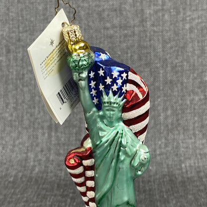 Christopher Radko Statue of Liberty Patriotic Ornament VIDEO