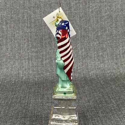 Christopher Radko Statue of Liberty Patriotic Ornament VIDEO