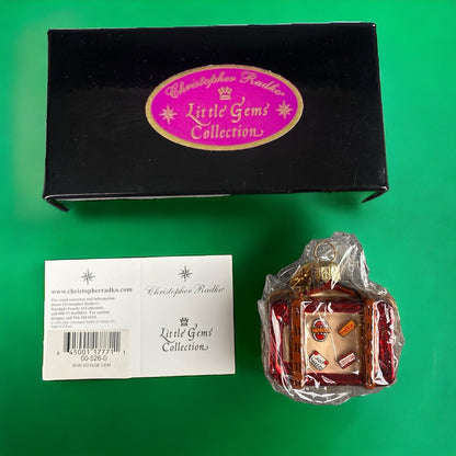 Christopher Radko Bon Voyage Little Gems Collection Ornament NIB VIDEO