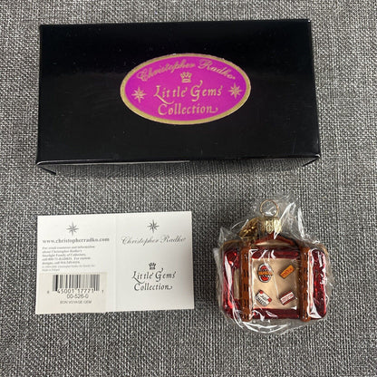 Christopher Radko Bon Voyage Little Gems Collection Ornament NIB VIDEO