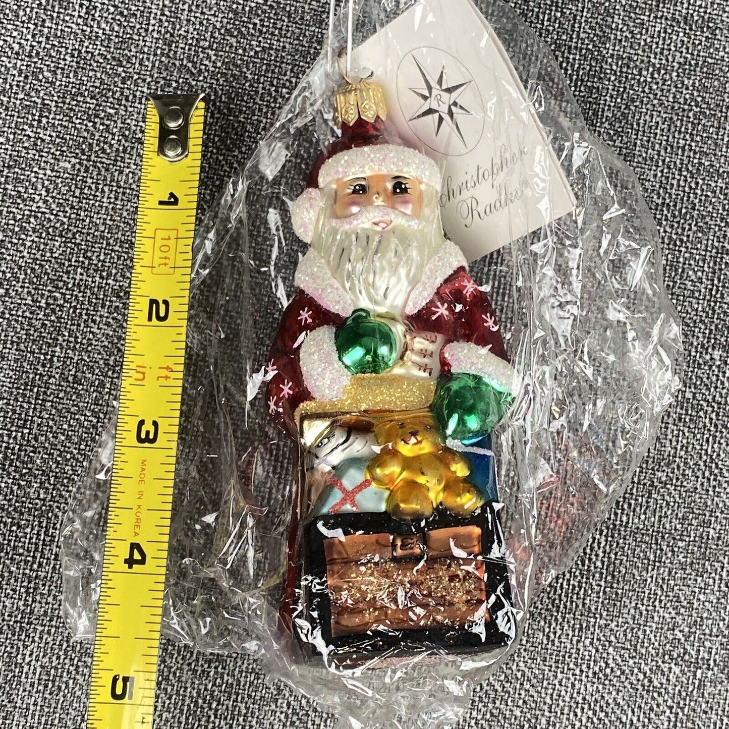 Christopher Radko Tiny Toy Chest Ornament Sealed in Bag Original Tag VIDEO