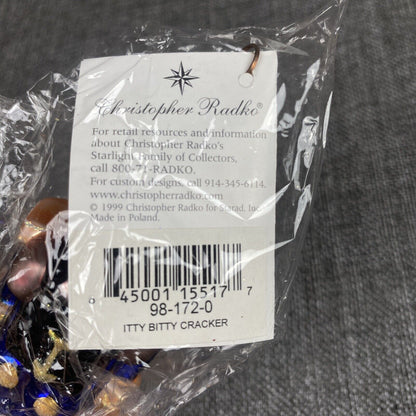 Christopher Radko Itty Bitty Cracker Ornament Sealed in Original Bag& Tag VIDEO