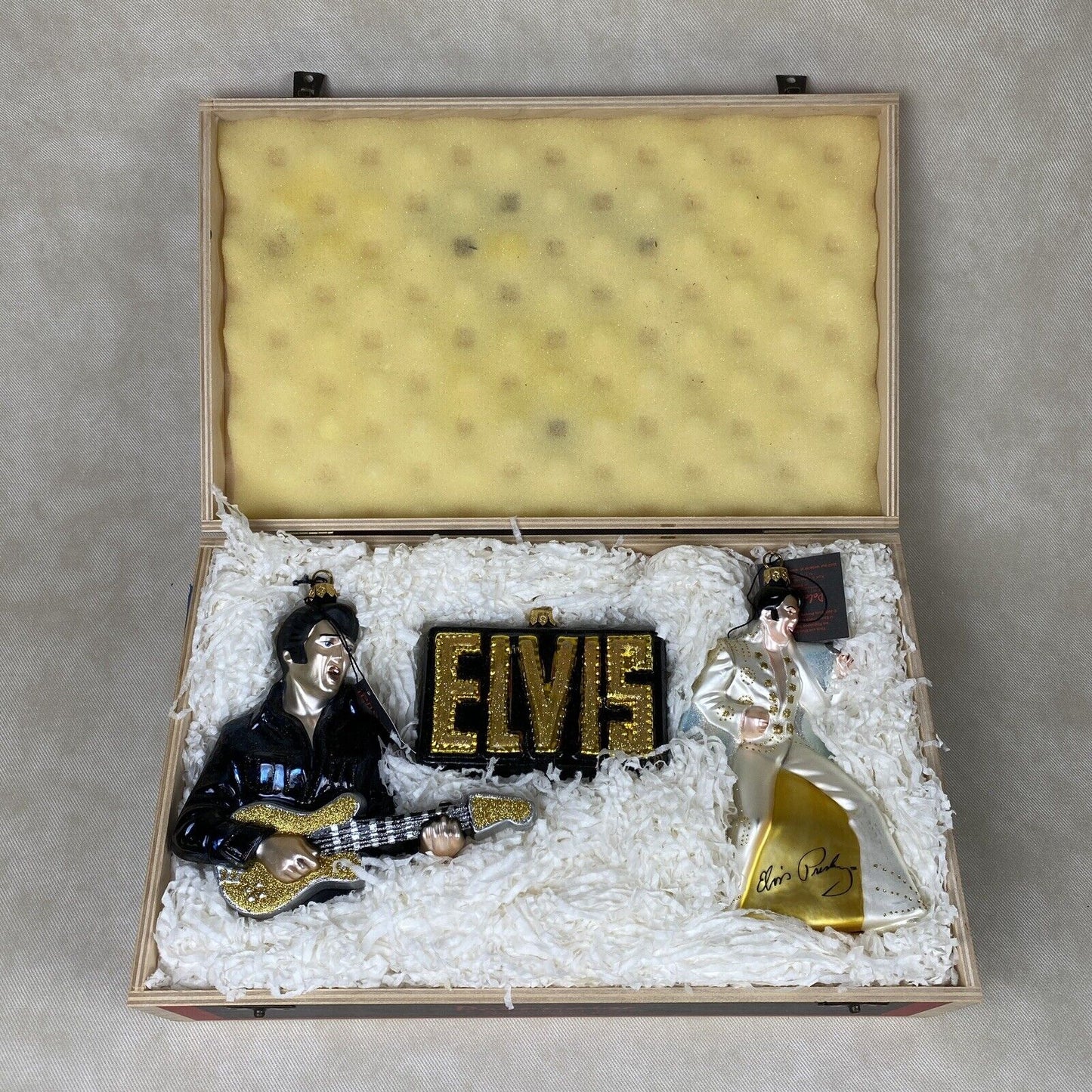 Kurt Adler Elvis Box Set Christmas Ornament Komozia Polonaise VIDEO