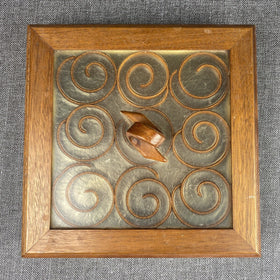 Decorative Thin Wooden Box with Lid 9.5" x 9.5" x 2"