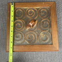 Decorative Thin Wooden Box with Lid 9.5" x 9.5" x 2"