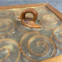 Decorative Thin Wooden Box with Lid 9.5" x 9.5" x 2"